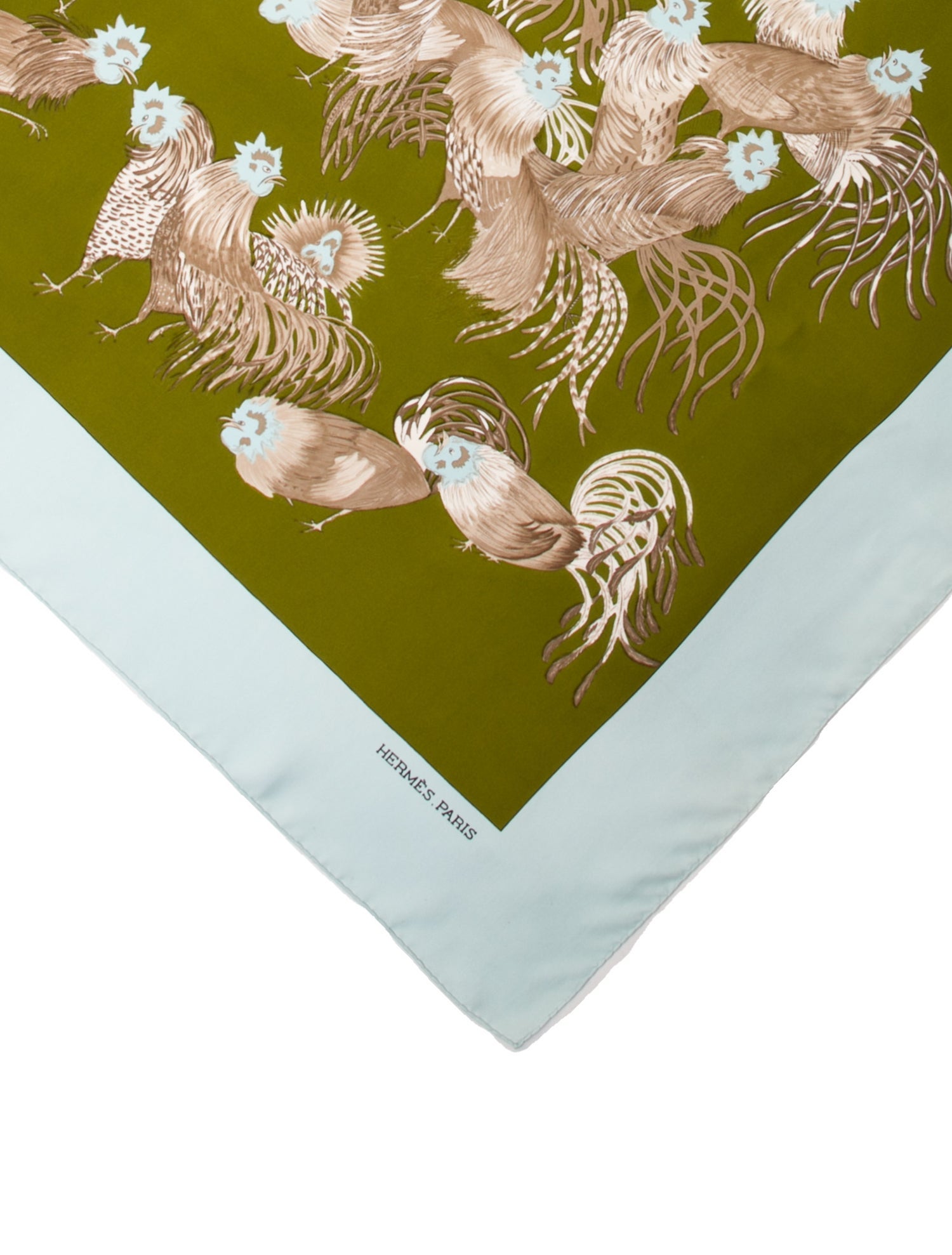 Hermès Les Coqs Silk Scarf