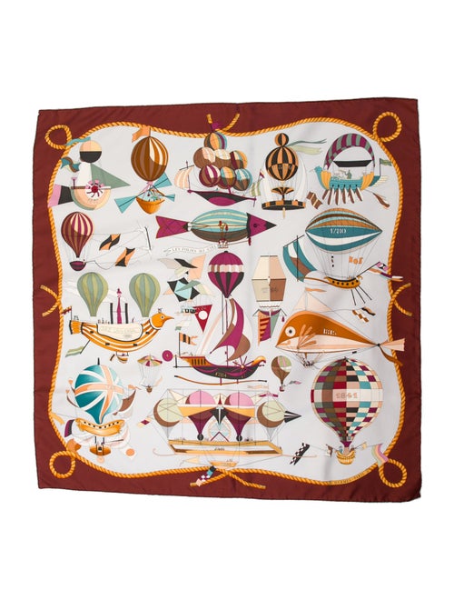 Hermès Les Folies du Ciel Silk Scarf