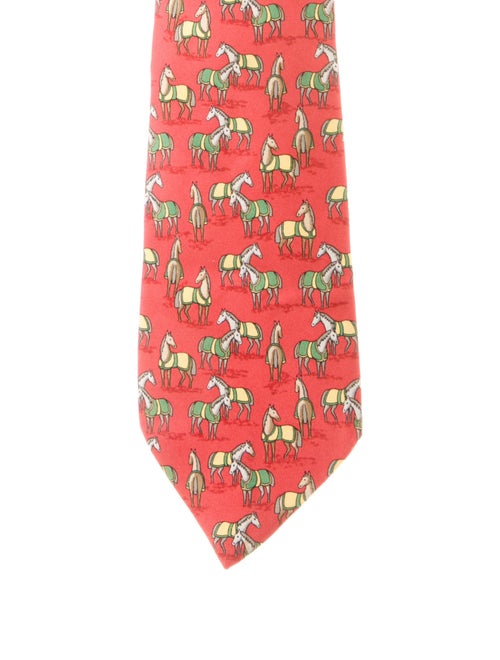 Hermès Red Silk Tie