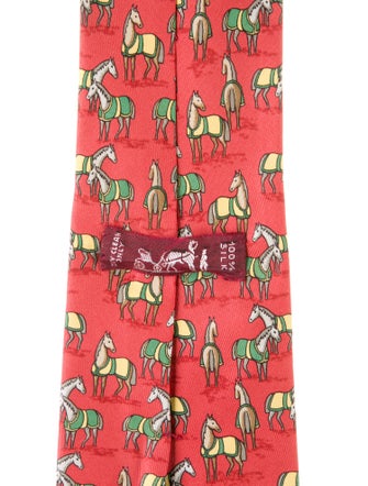 Hermès Red Silk Tie