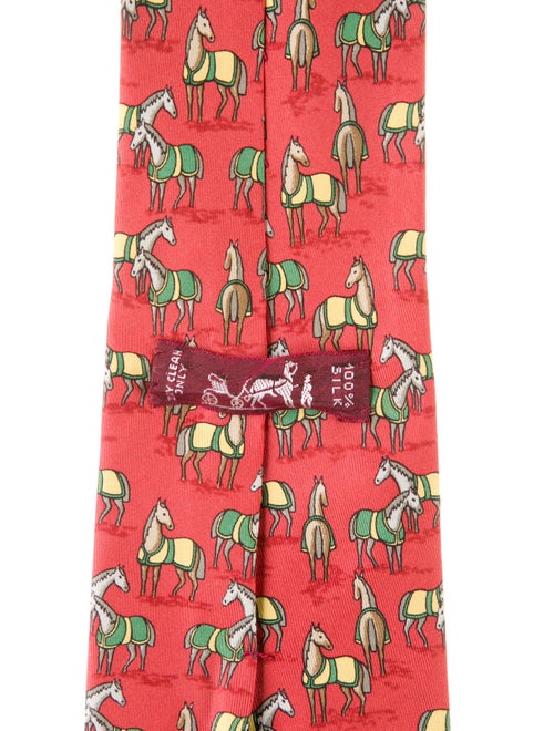 Hermès Red Silk Tie