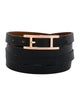 Hermès Leather Behapi Double Tour Bracelet