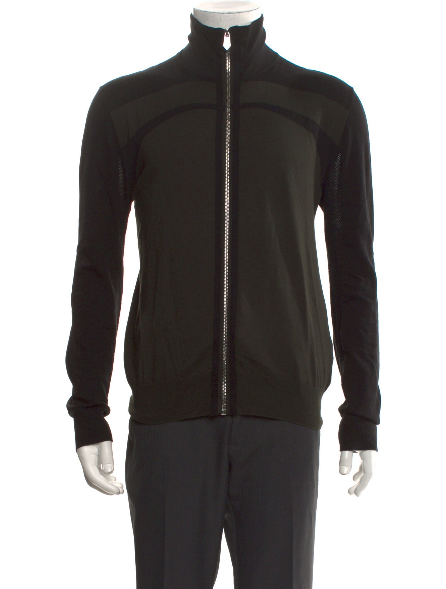 Hermès Mock Neck Long Sleeve Cardigan