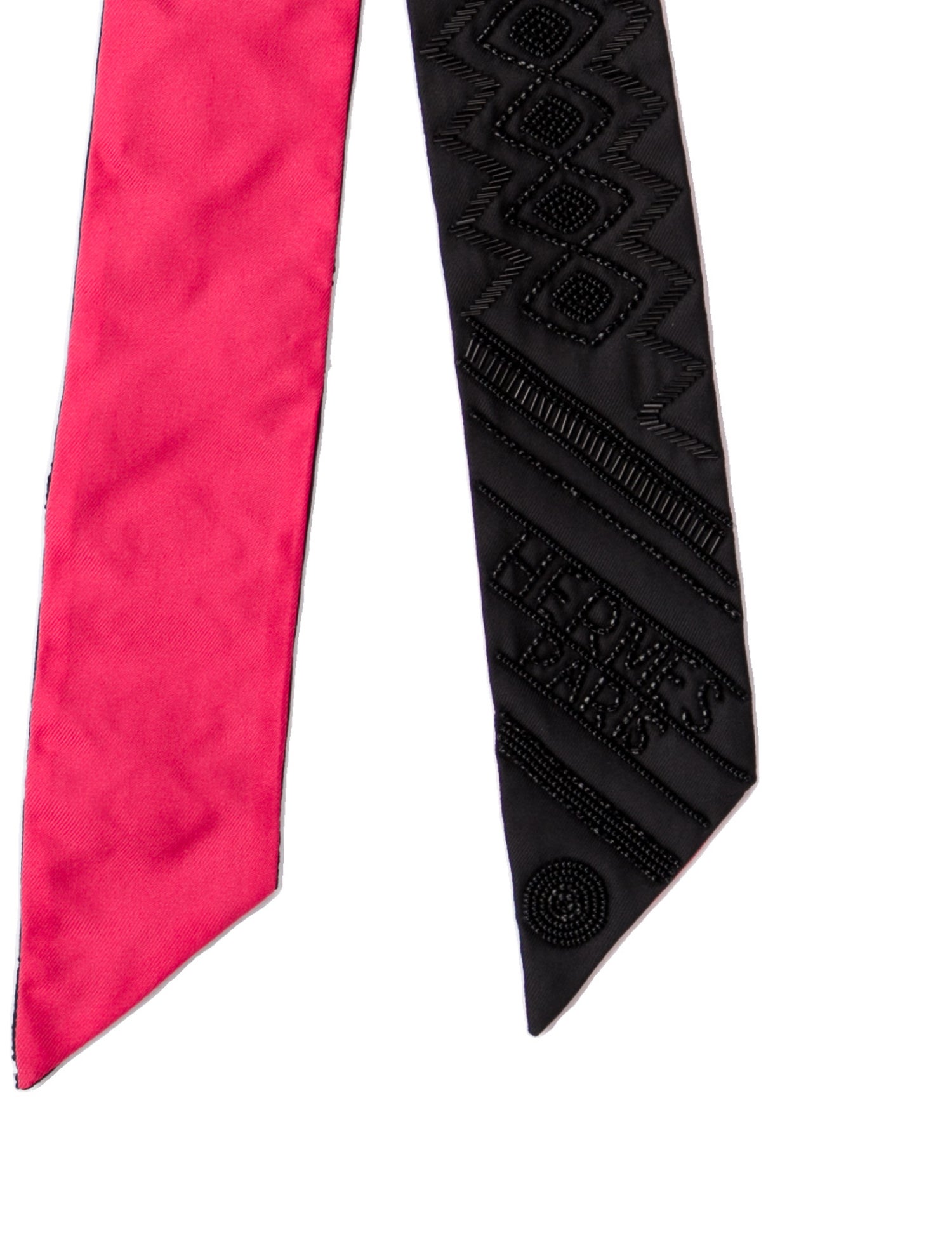 Hermès Beaded Precieux Art Deco Silk Twilly Scarf