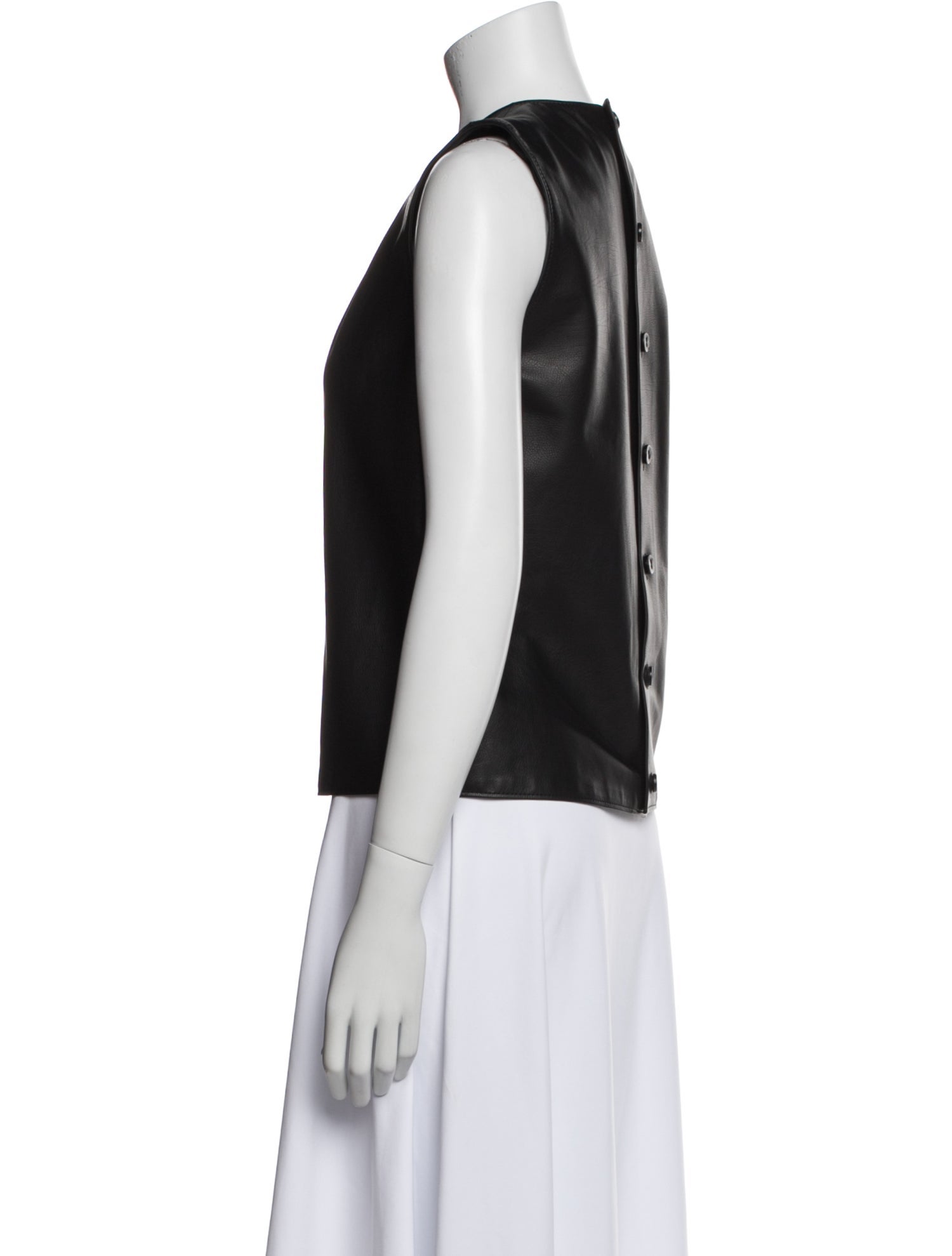 Hermès Calfskin Crew Neck Blouse