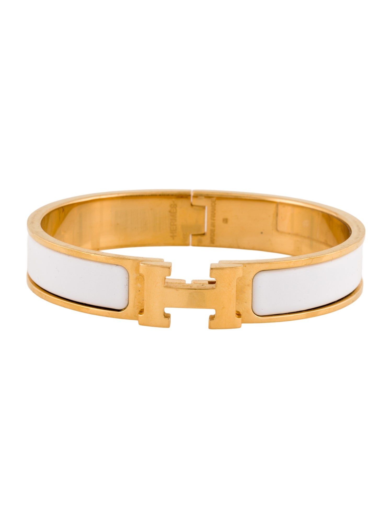 Hermès Clic H Enamel Bangle Bracelet