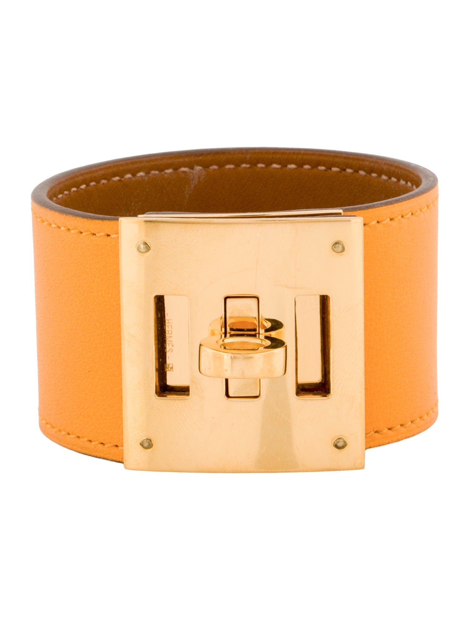 Hermès Leather Kelly Dog Wrap Bracelet