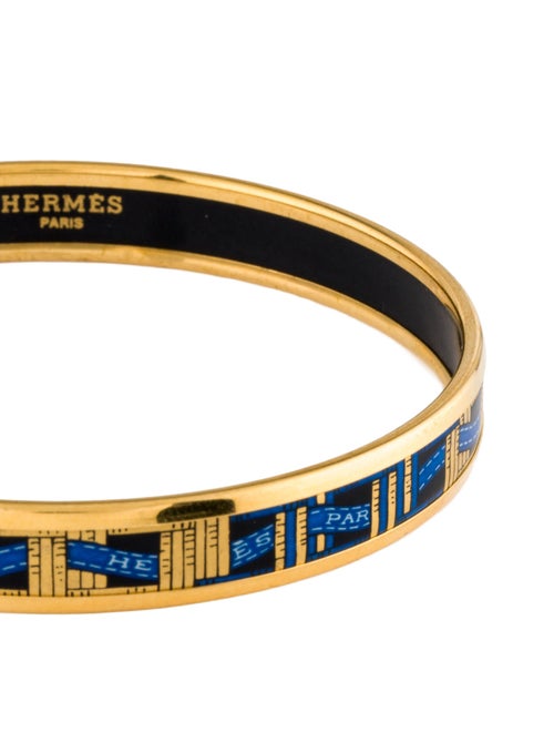 Hermès Enamel Narrow Bangle Bracelet