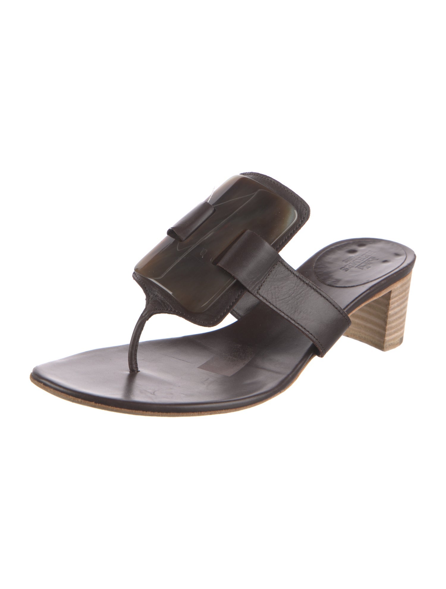 Hermès Leather Slides