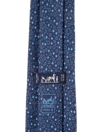 Hermès Patterned Silk Tie