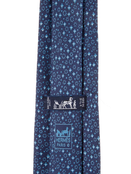 Hermès Patterned Silk Tie