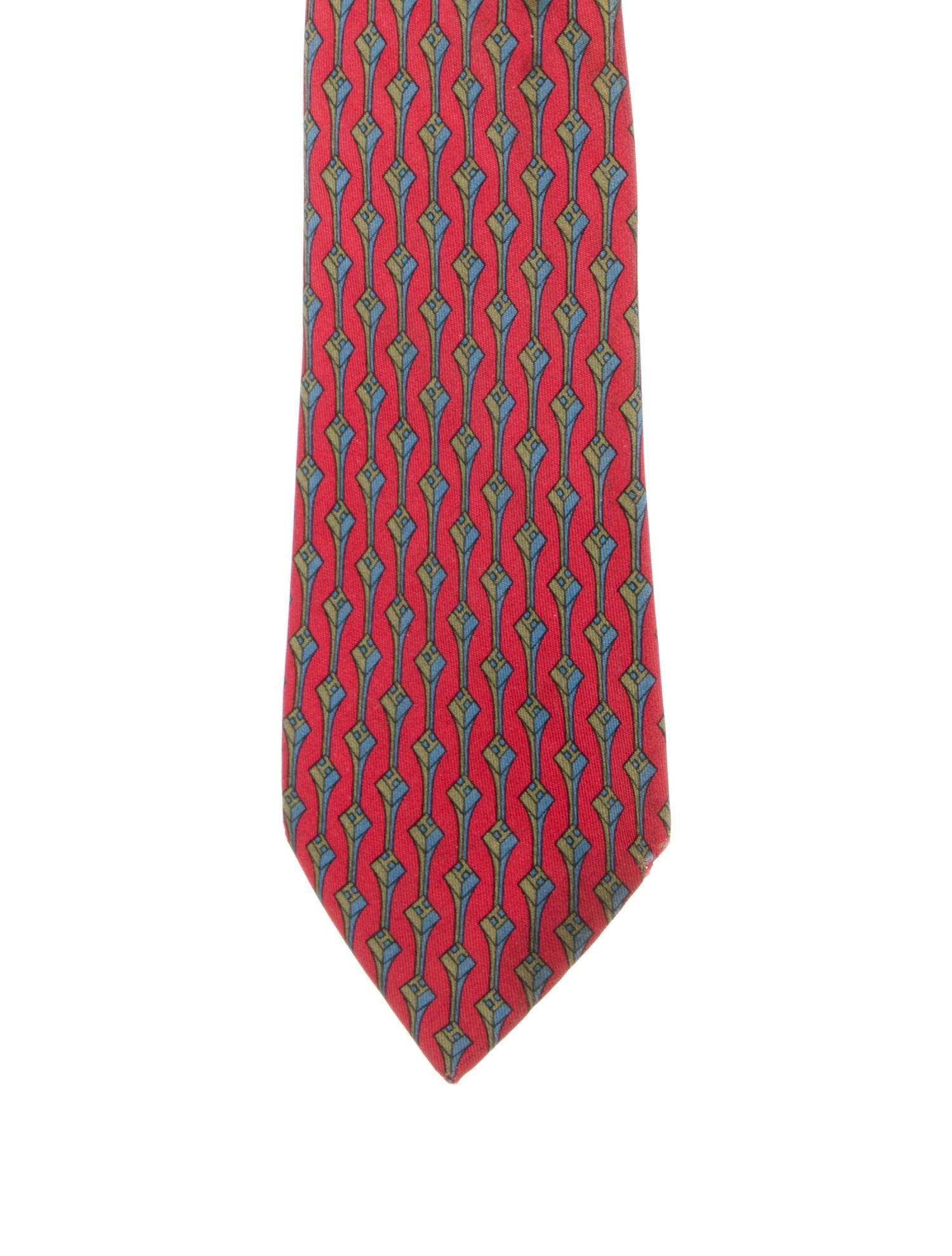 Hermès Patterned Silk Tie