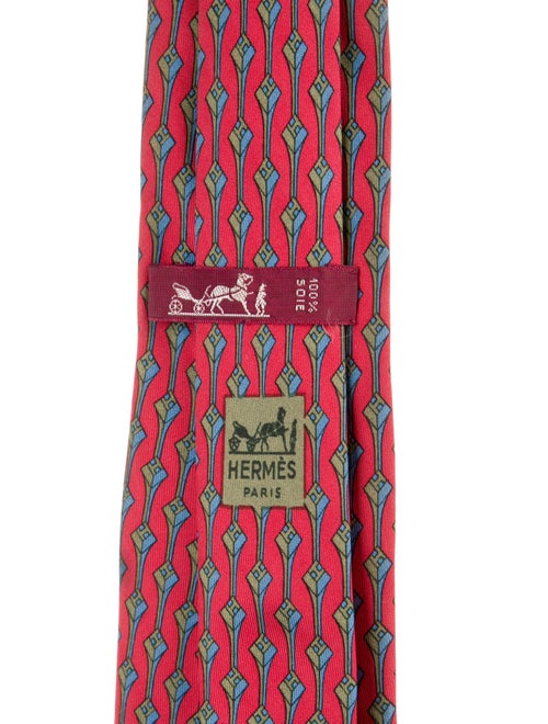 Hermès Patterned Silk Tie