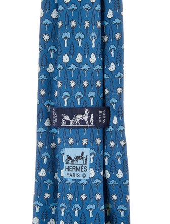 Hermès Patterned Silk Tie
