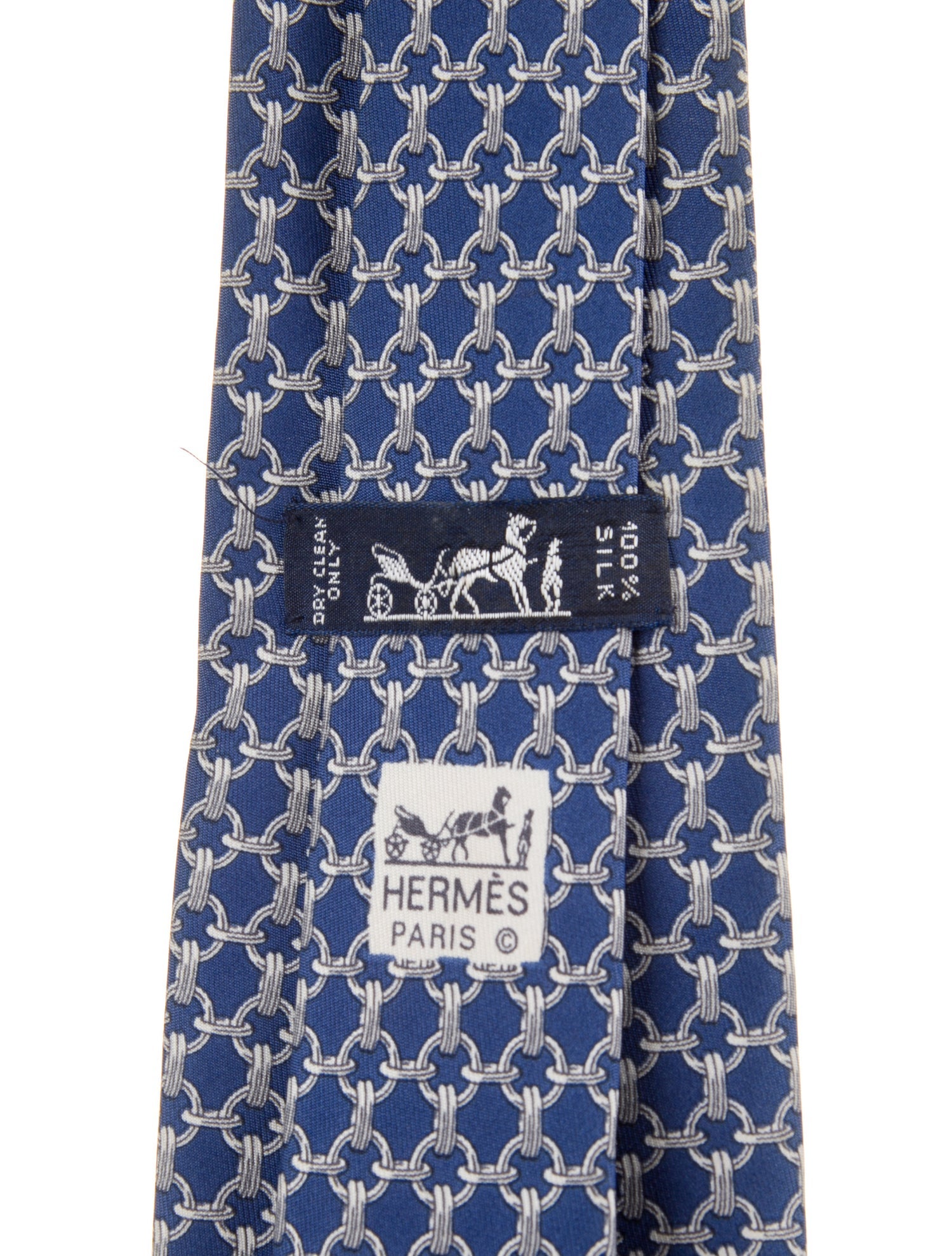 Hermès Patterned Silk Tie