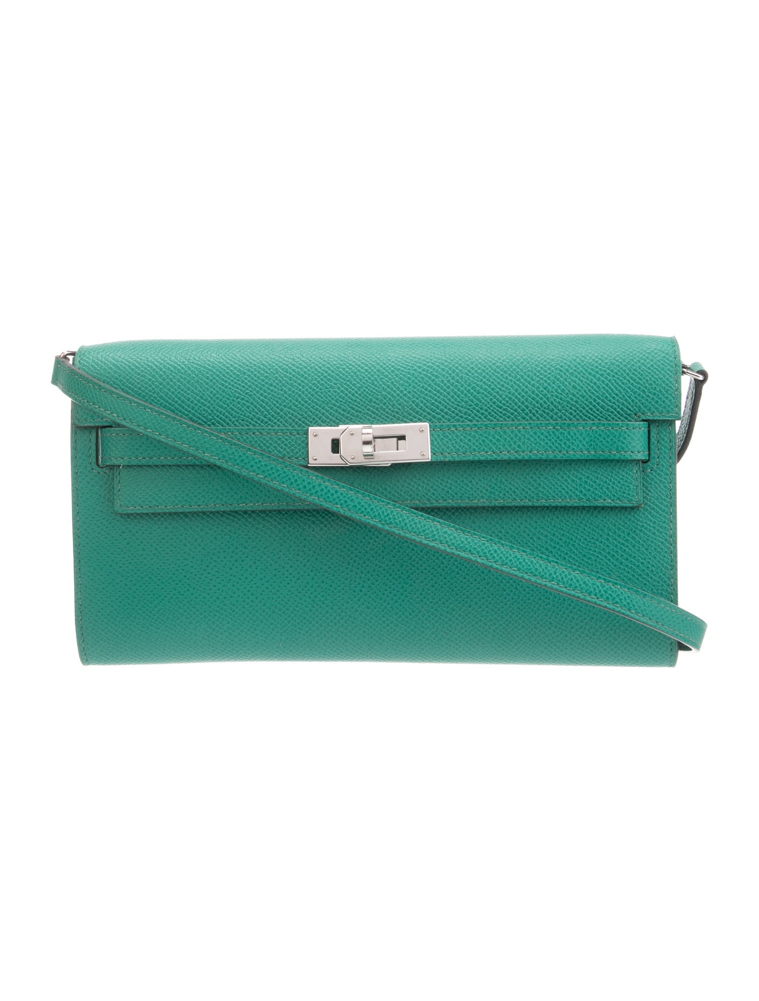 Hermès 2020 Epsom Verso Kelly To Go Wallet w/ Strap