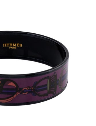 Hermès Enamel Wide Bangle Bracelet