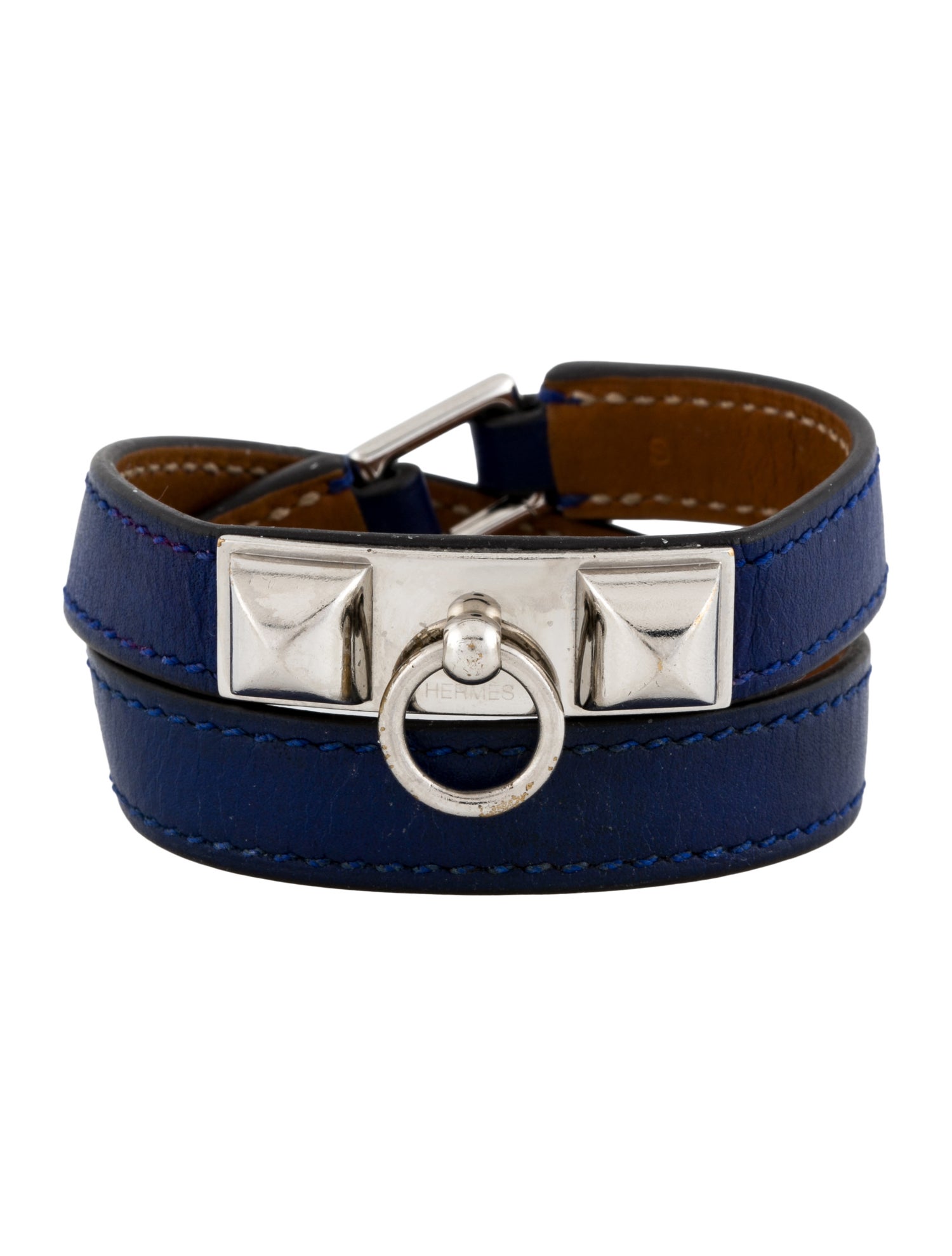 Hermès Leather Rivale Double Tour Wrap Bracelet