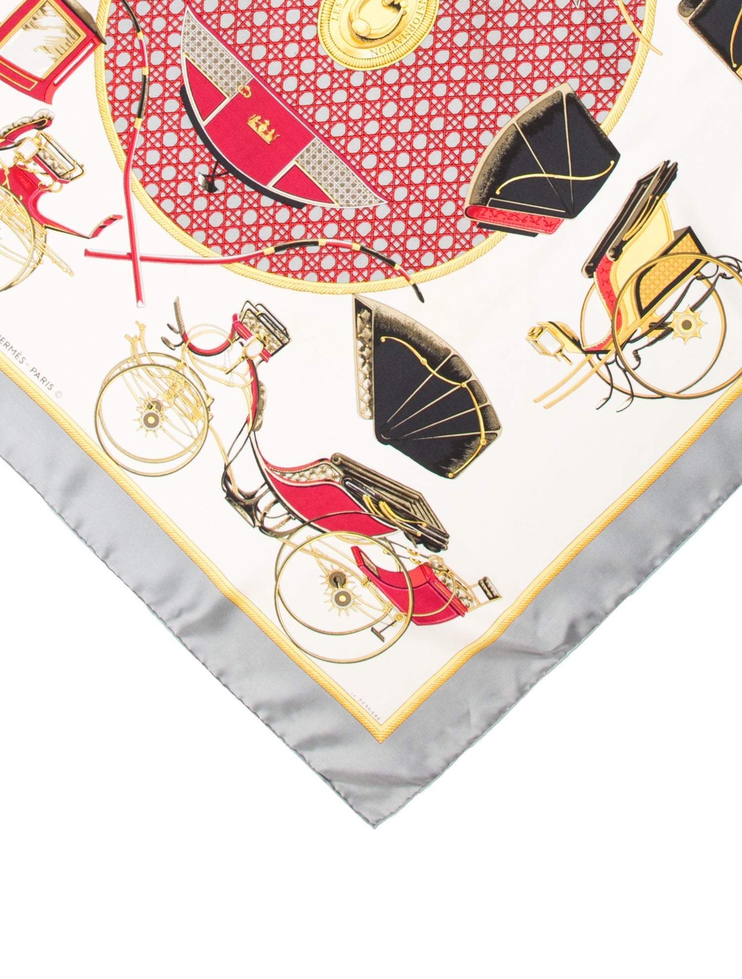 Hermès Les Voitures a Transformation Silk Scarf