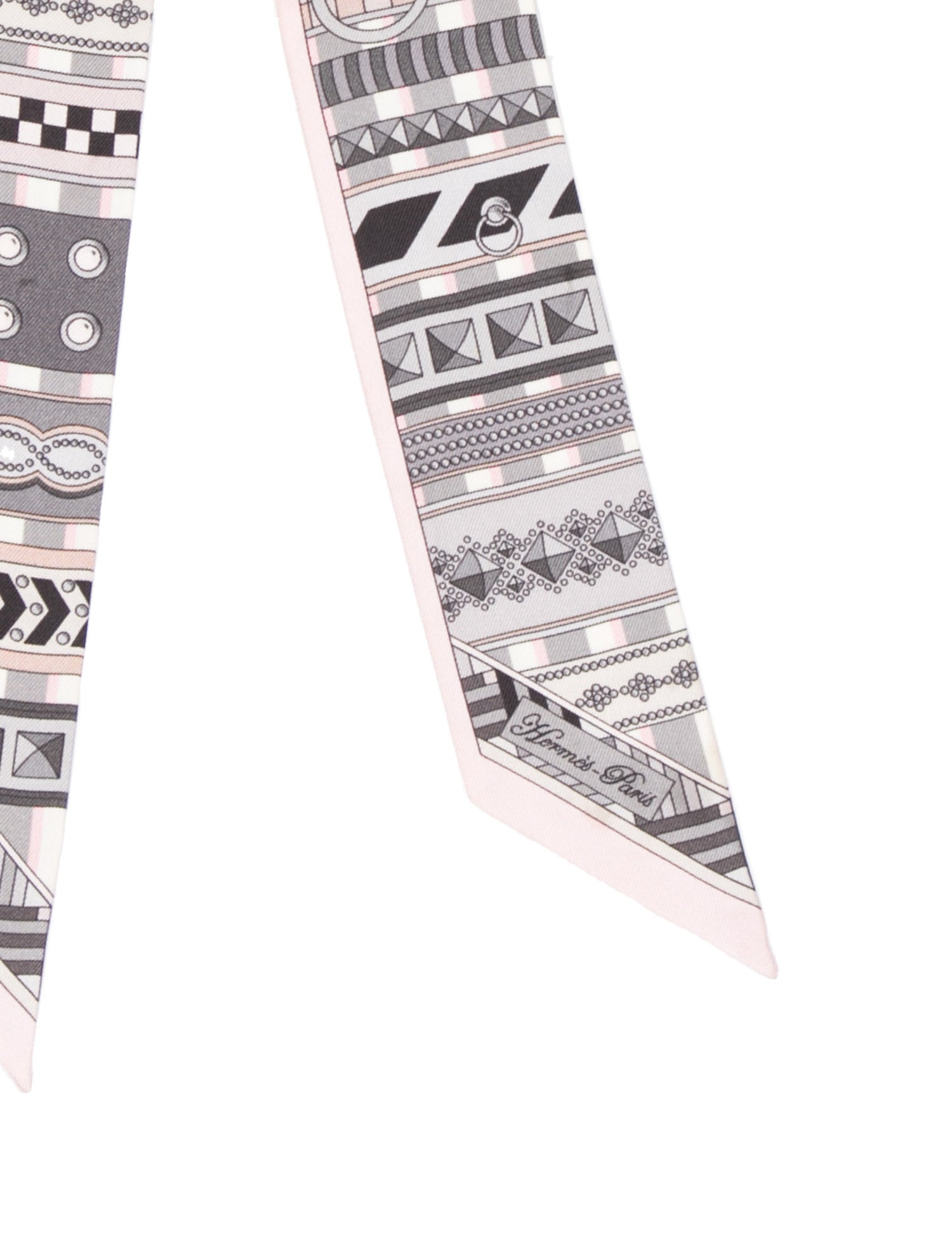 Hermès Colliers de Chiens Silk Twilly Scarf