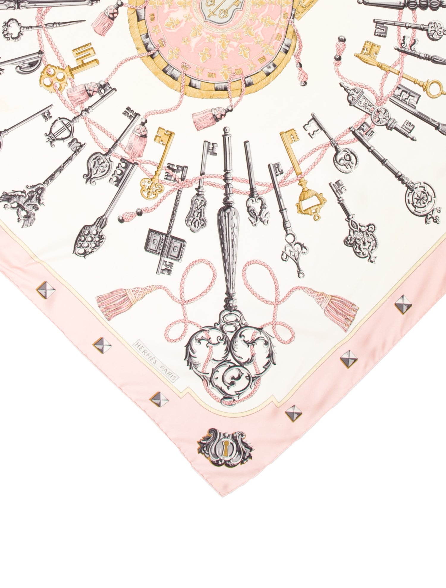 Hermès Les Clés Silk Scarf