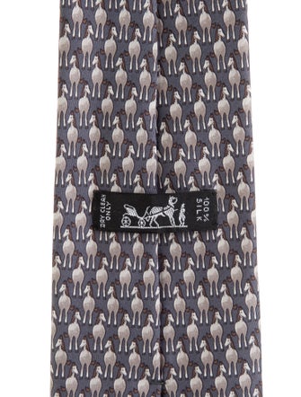 Hermès Patterned Silk Tie