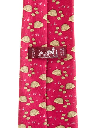 Hermès Patterned Silk Tie