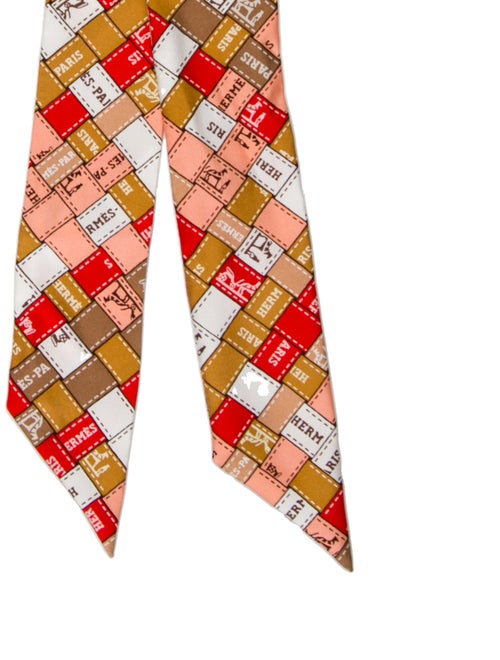 Hermès Bolduc Au Carré Silk Twilly Scarf