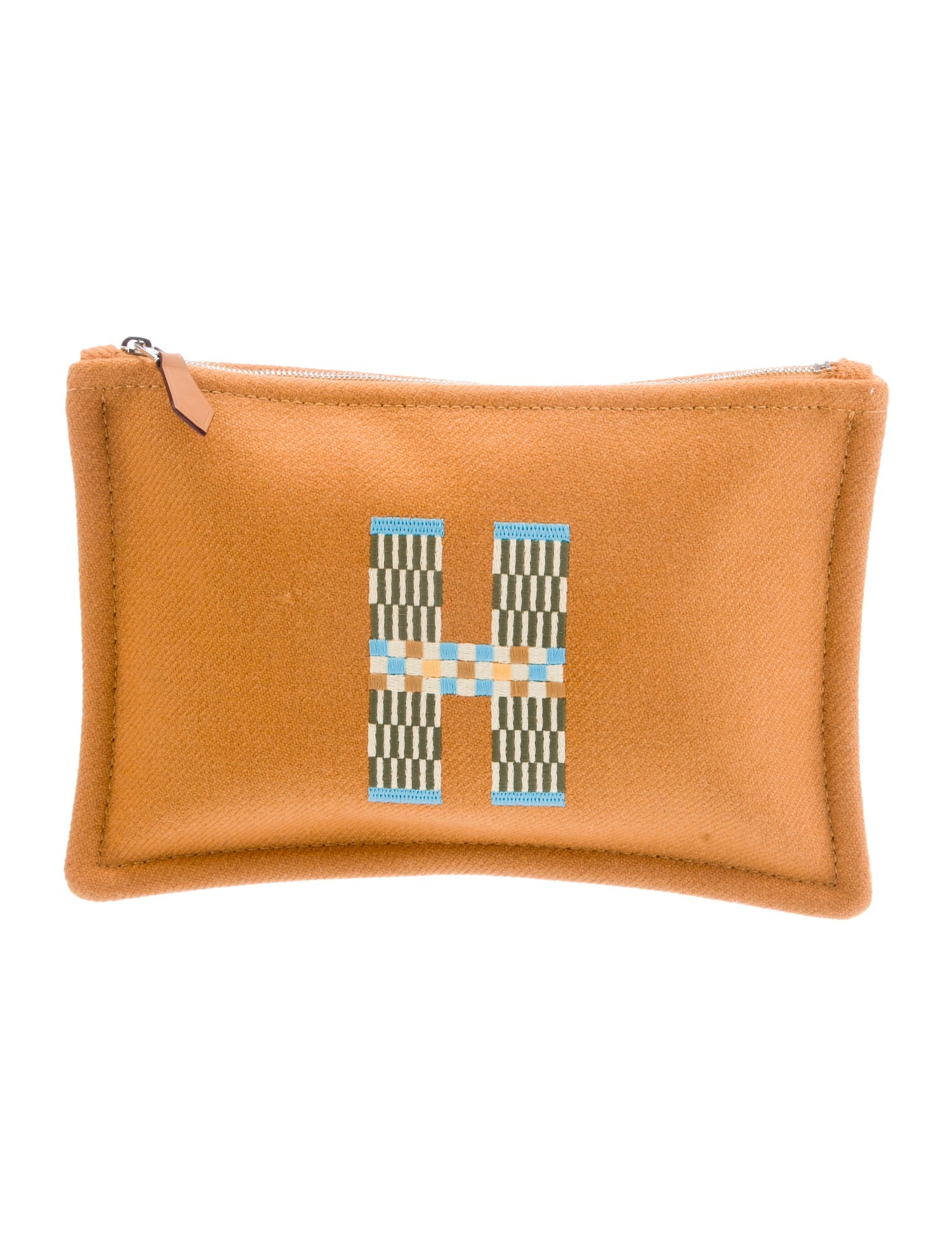 Hermès H Natte Embroidered Cosmetic Case