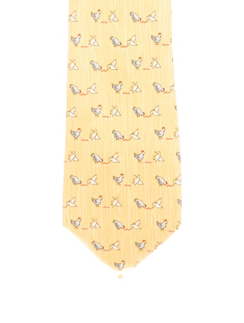 Hermès Patterned Silk Tie