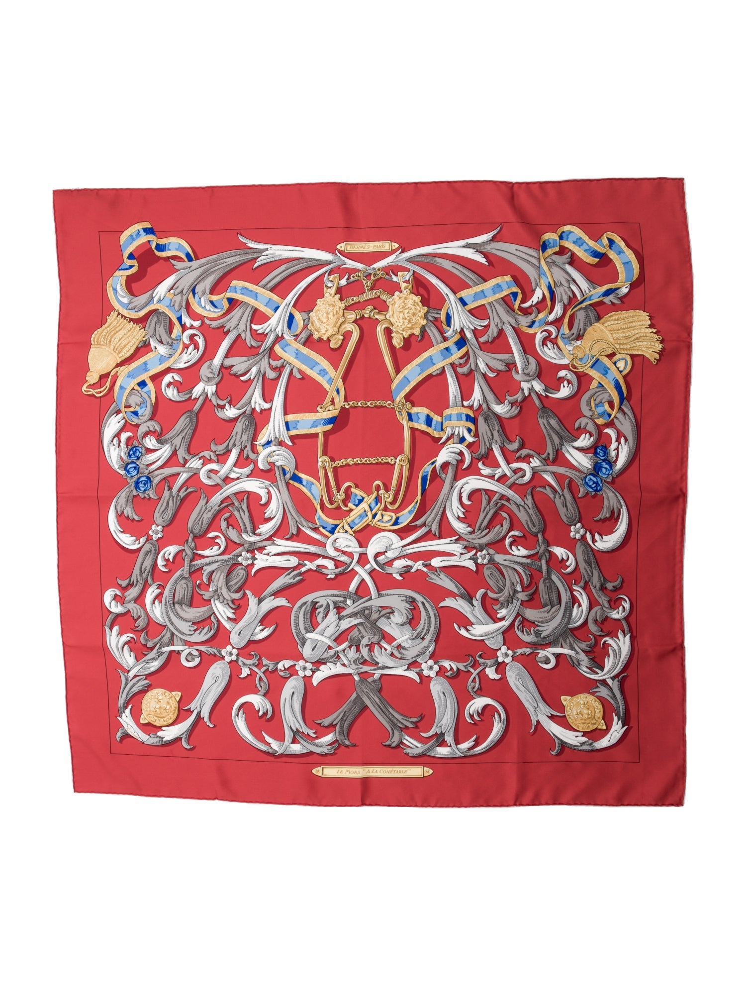 Hermès Le Mors "A La Conétable" Silk Scarf