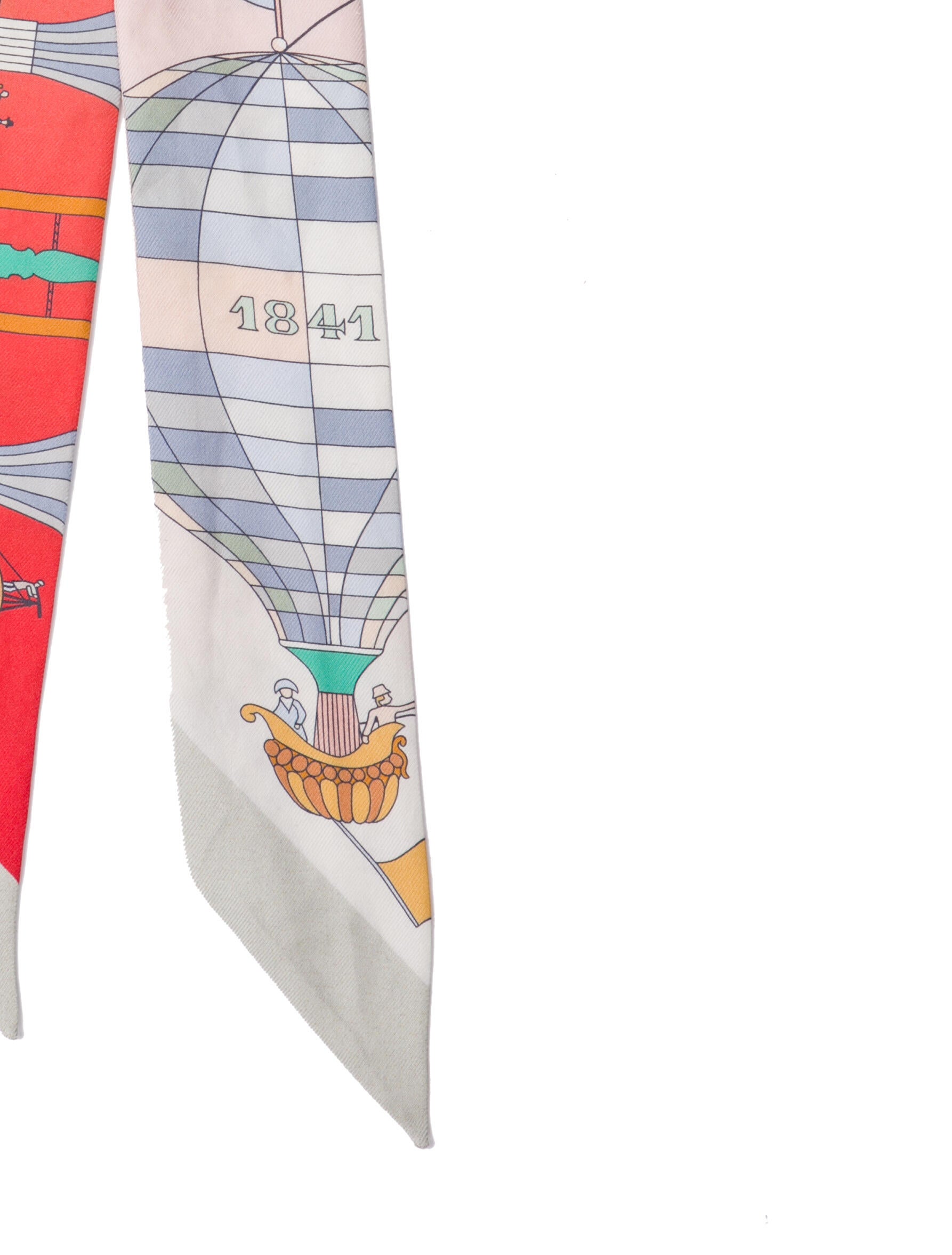 Hermès Les Folies du Ciel Silk Twilly Scarf