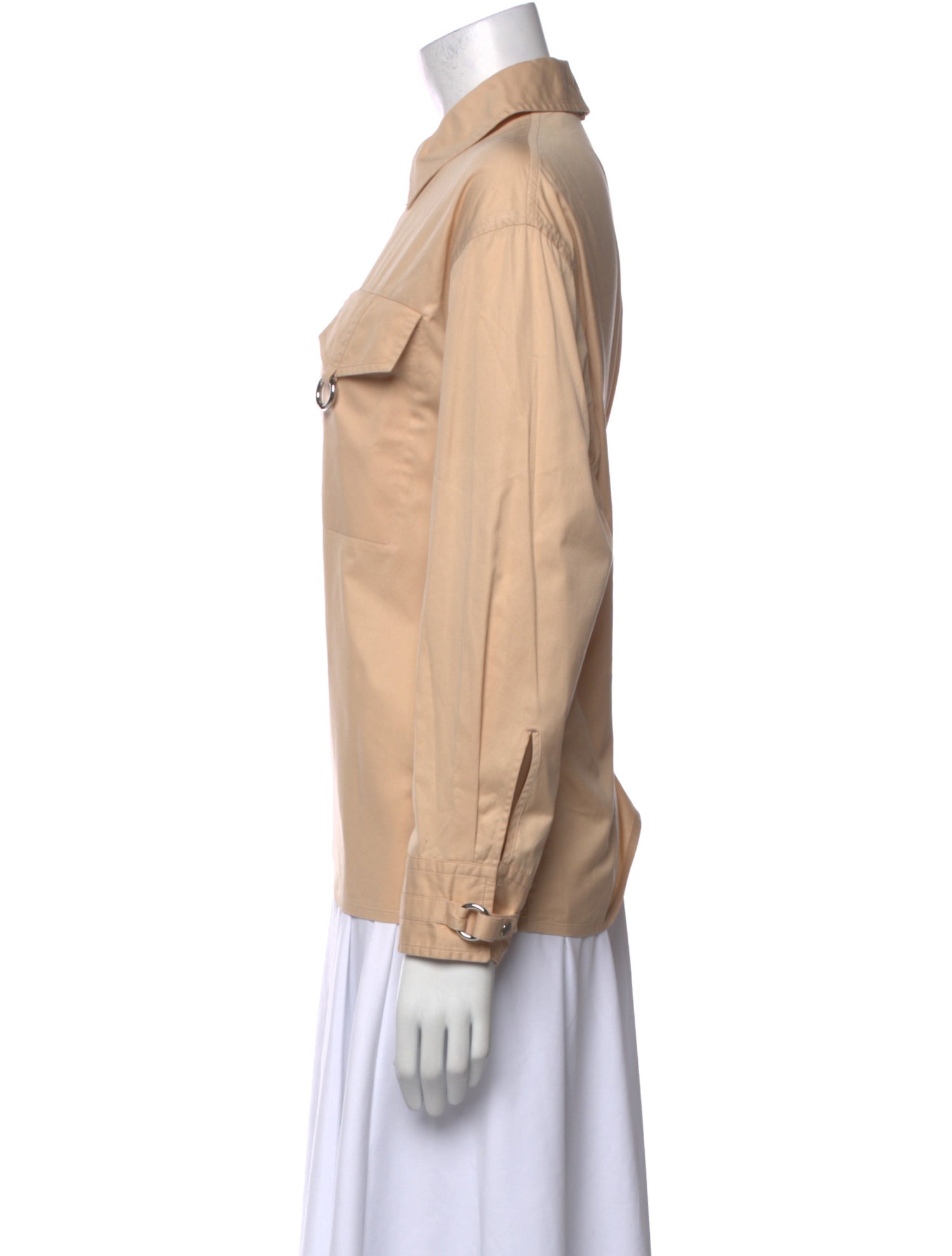 Hermès Long Sleeve Button-Up Top