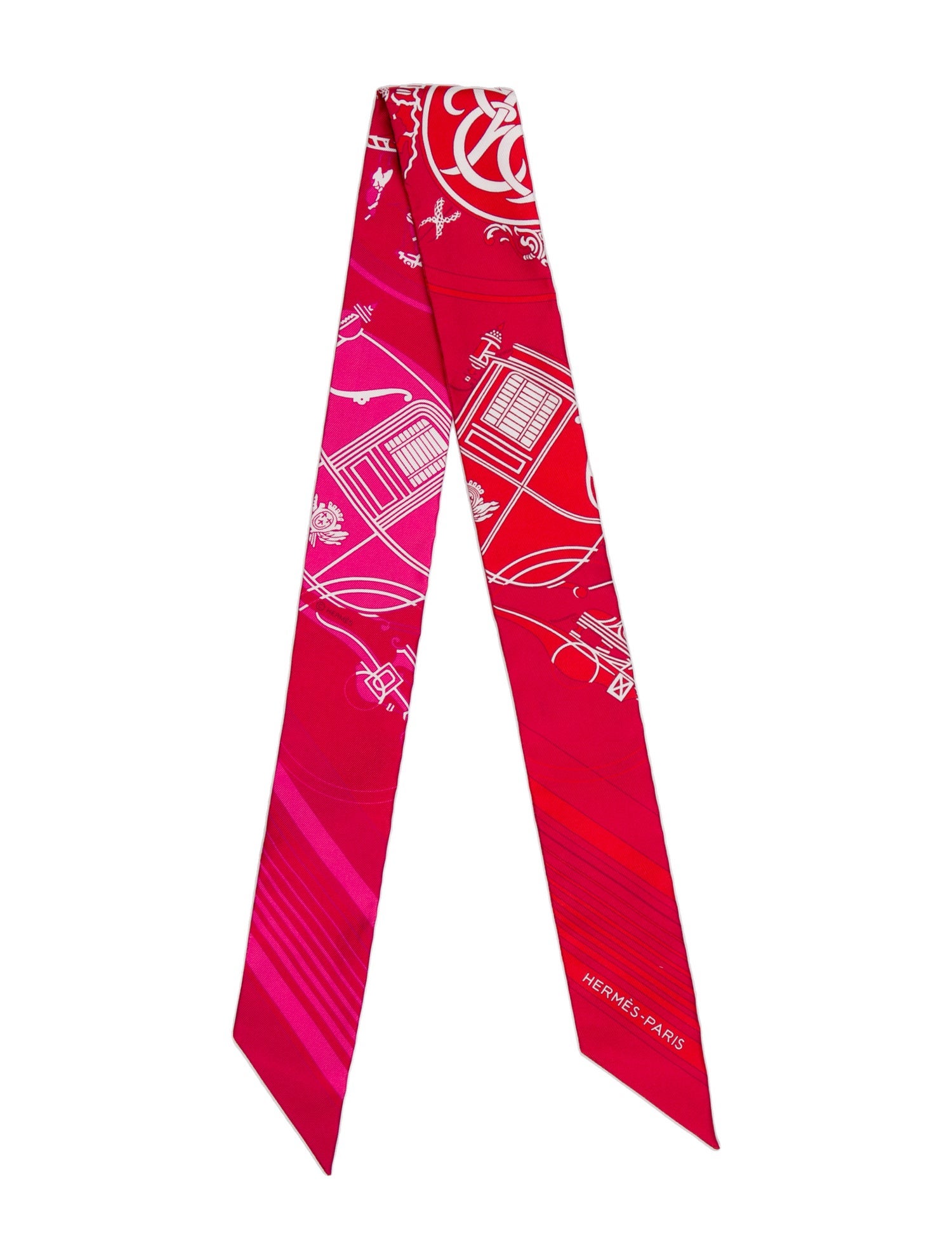 Hermès Ex-Libris Silk Twilly Scarf