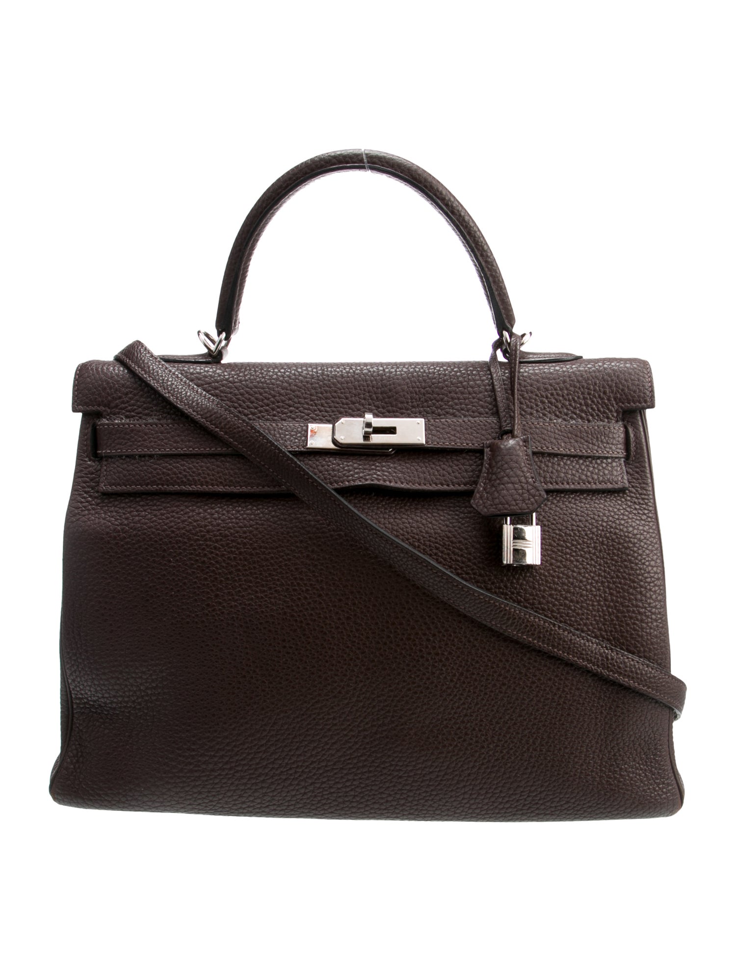 Hermès Vintage Fjord Kelly Retourne 35