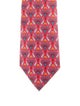 Hermès Red Pattern Silk Tie