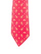Hermès Red Pattern Silk Tie