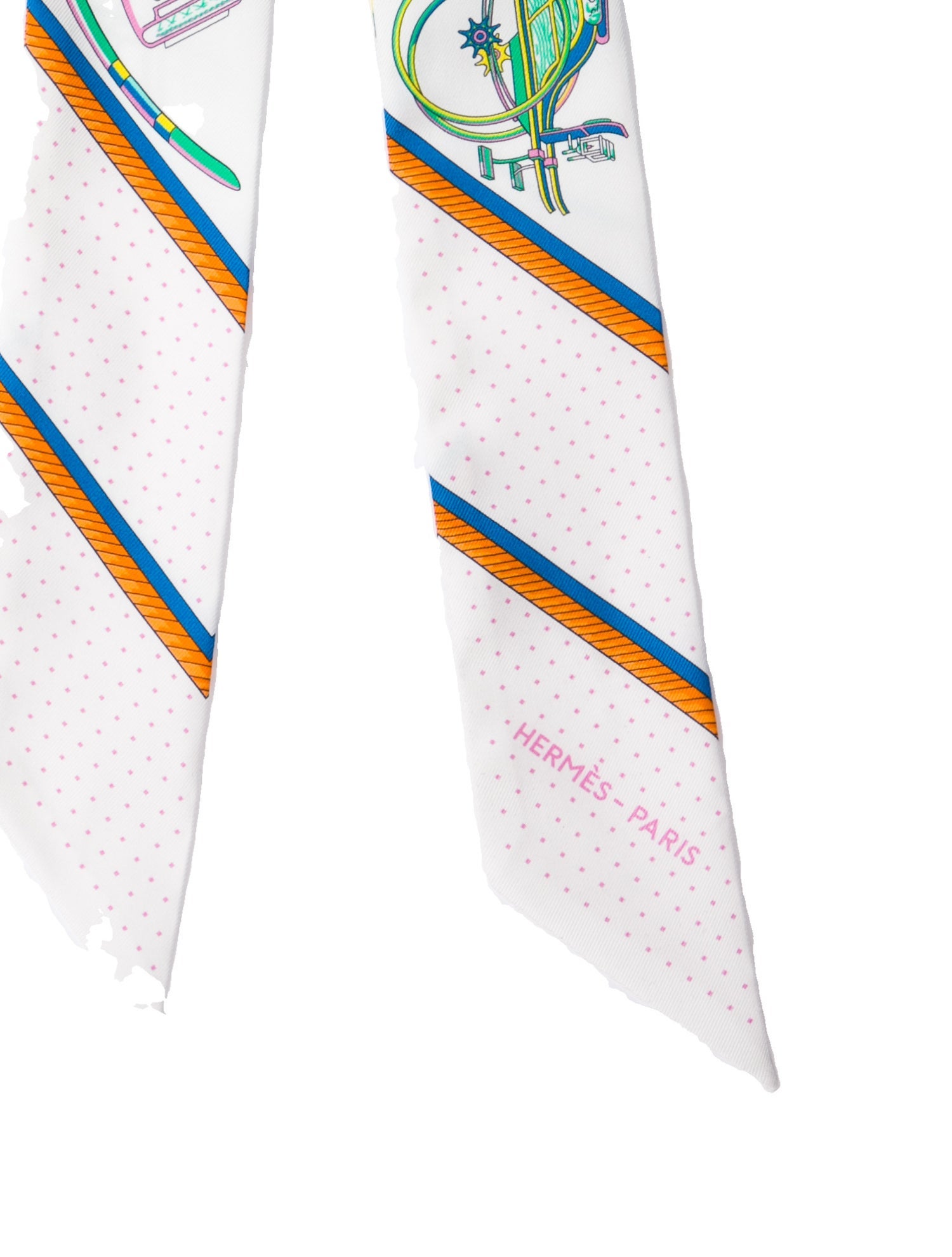 Hermès Les Voitures a Transformation Silk Twilly Scarf