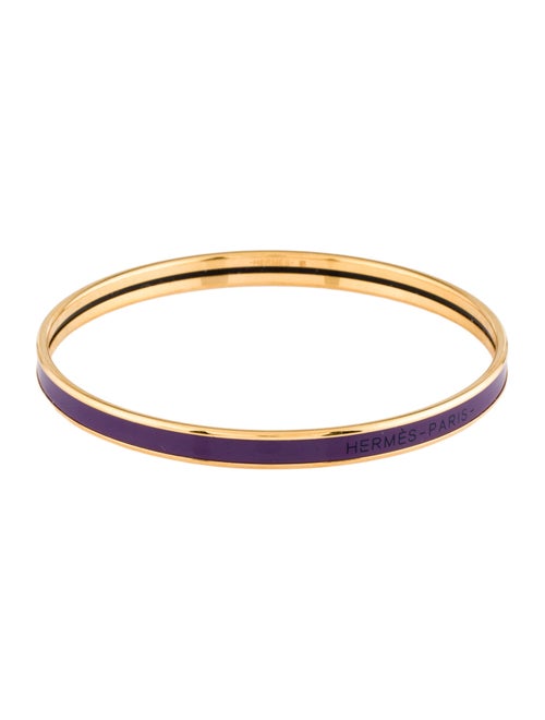 Hermès Enamel Extra Narrow Uni Bangle Bracelet