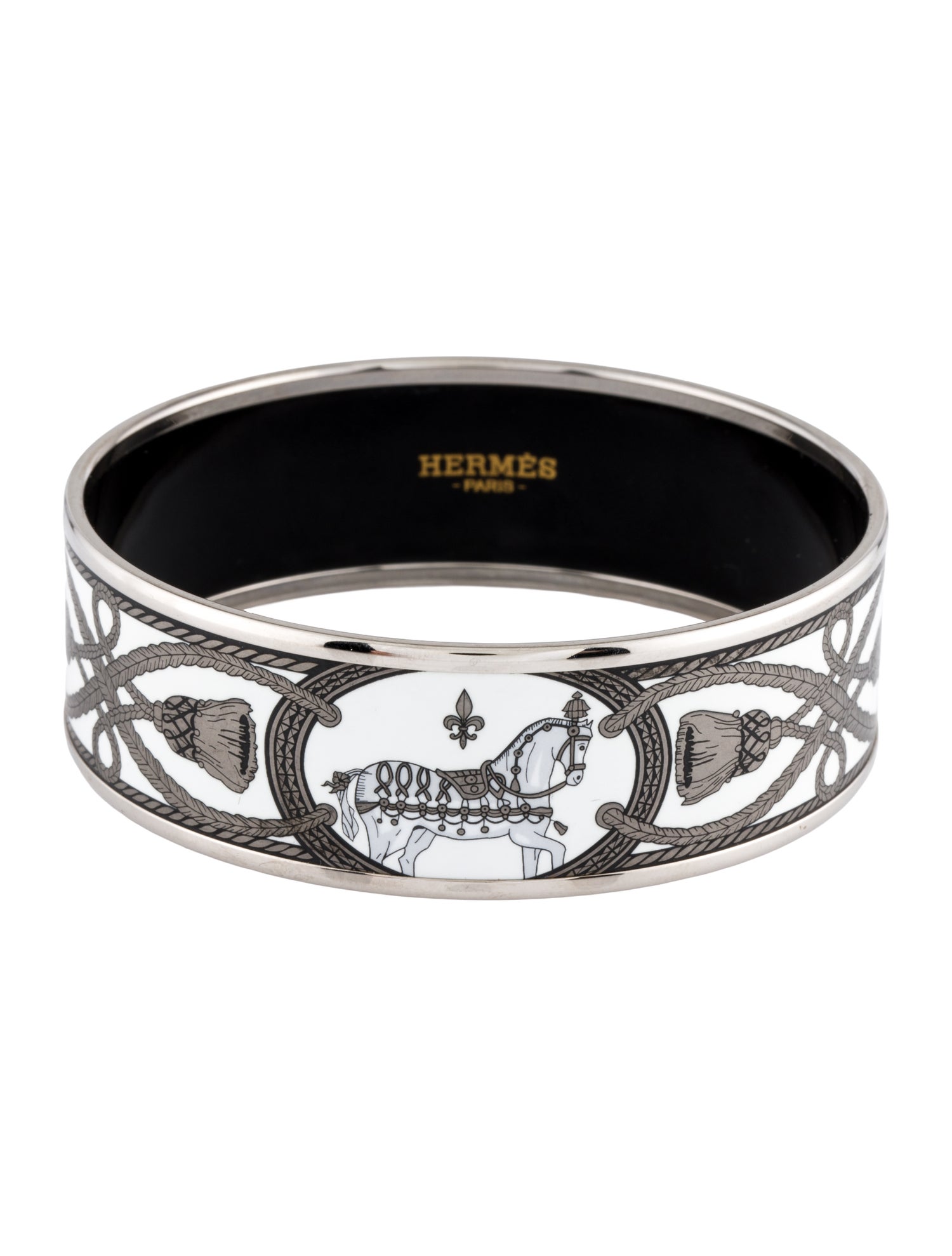 Hermès Enamel Grand Apparat Wide Bangle