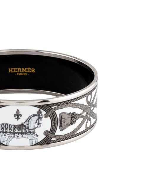 Hermès Enamel Grand Apparat Wide Bangle