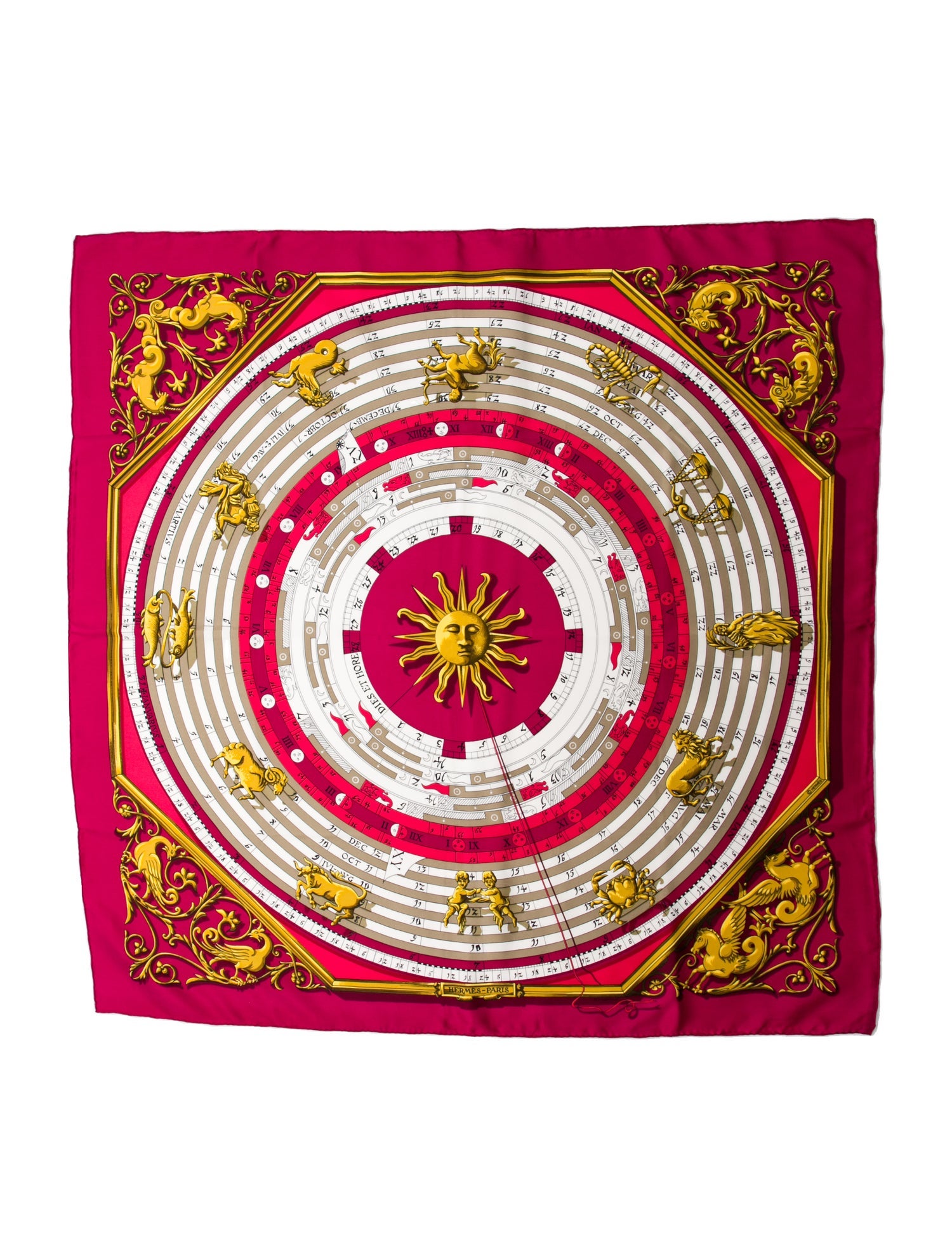 Hermès Dies Et Hore Silk Scarf