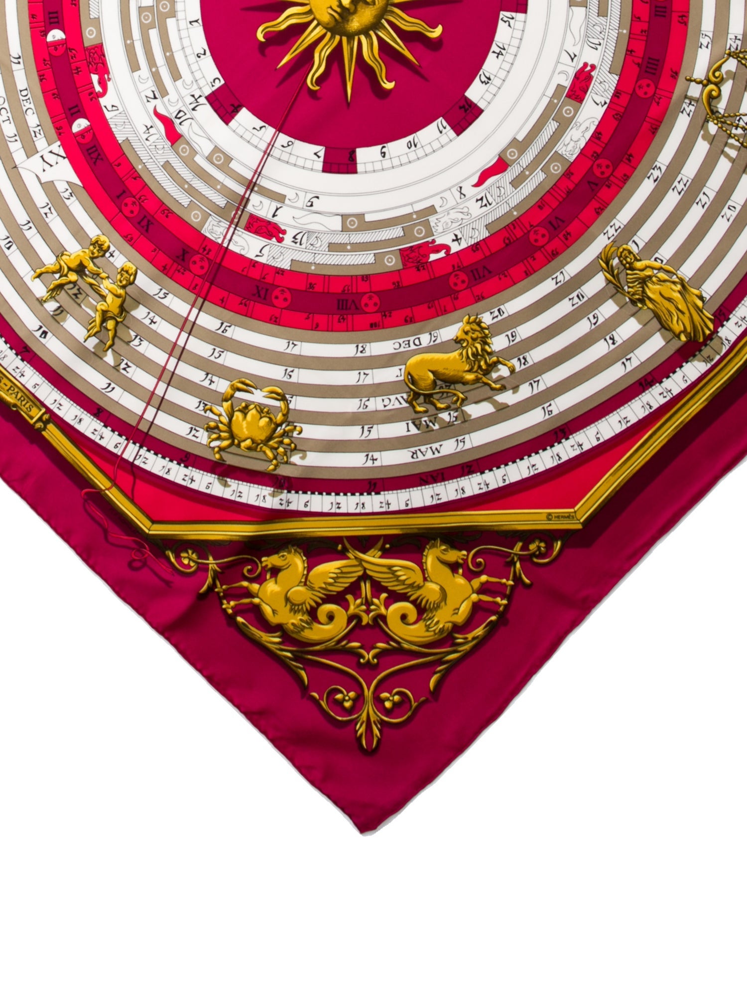 Hermès Dies Et Hore Silk Scarf