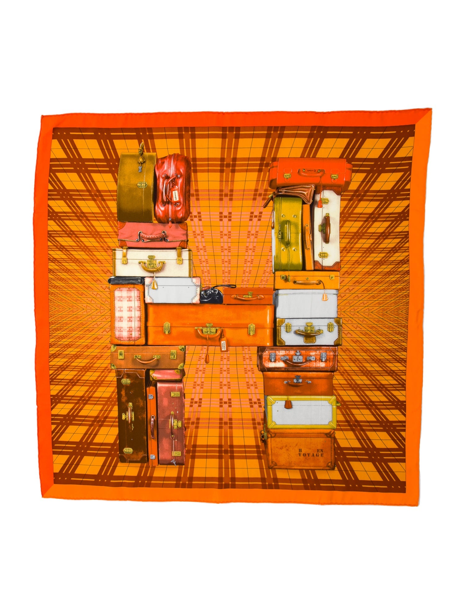 Hermès H en Voyage Silk Scarf