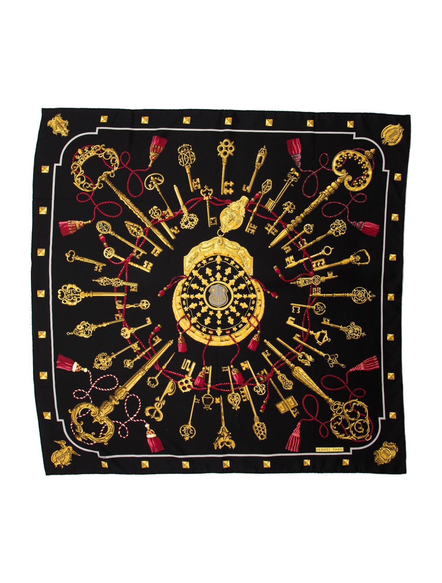 Hermès Les Clés Silk Scarf