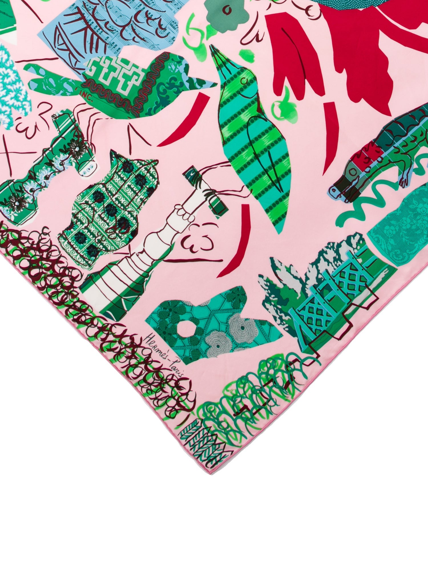Hermès La Maison Des Oiseaux Parleurs Silk Scarf