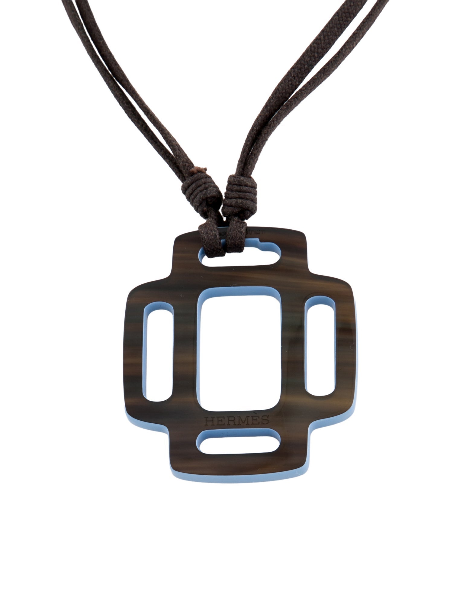 Hermès Horn & Lacquer Pendant Necklace