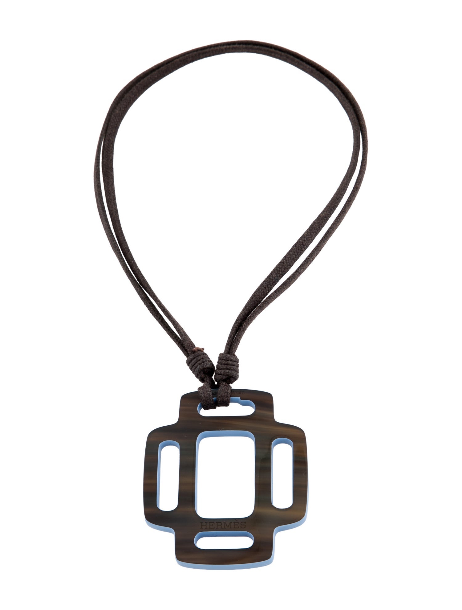 Hermès Horn & Lacquer Pendant Necklace