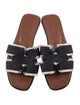 Hermès H Logo Denim Slides