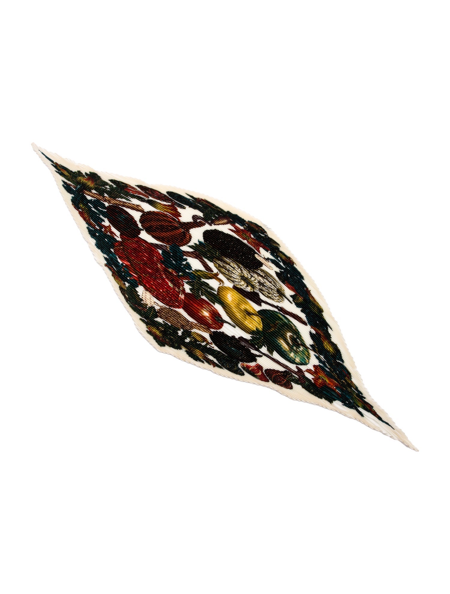 Hermès Citrouilles et Coloquintes Silk Plissé Scarf